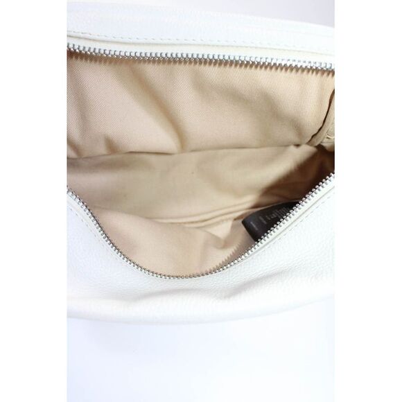 Whistles Womens Bibi Small Leather Flap Crossbody Handbag White - Picture 5 of 6